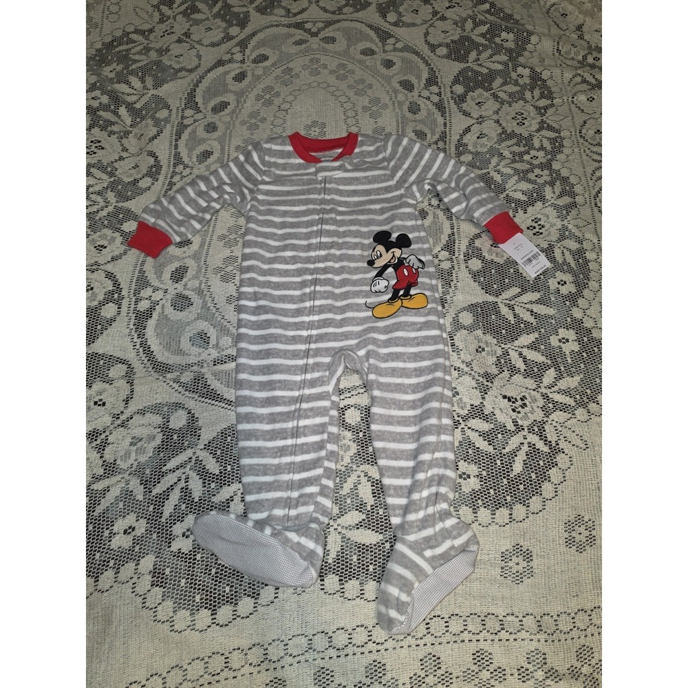 Carter's 12M Baby 1-Piece Mickey Mouse Fleece Footie Pajamas